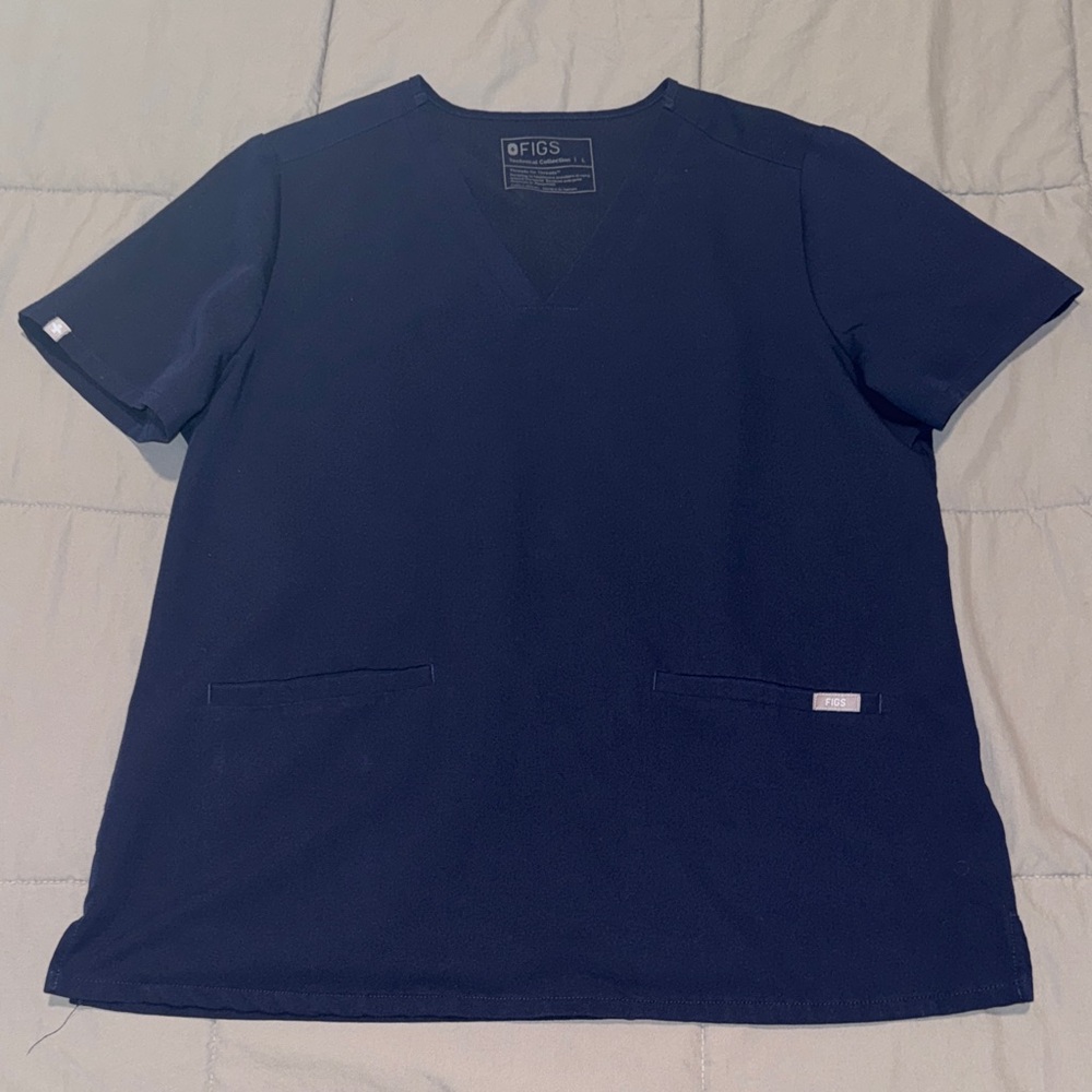 FIGS Women’s Navy V-Neck Scrub Top